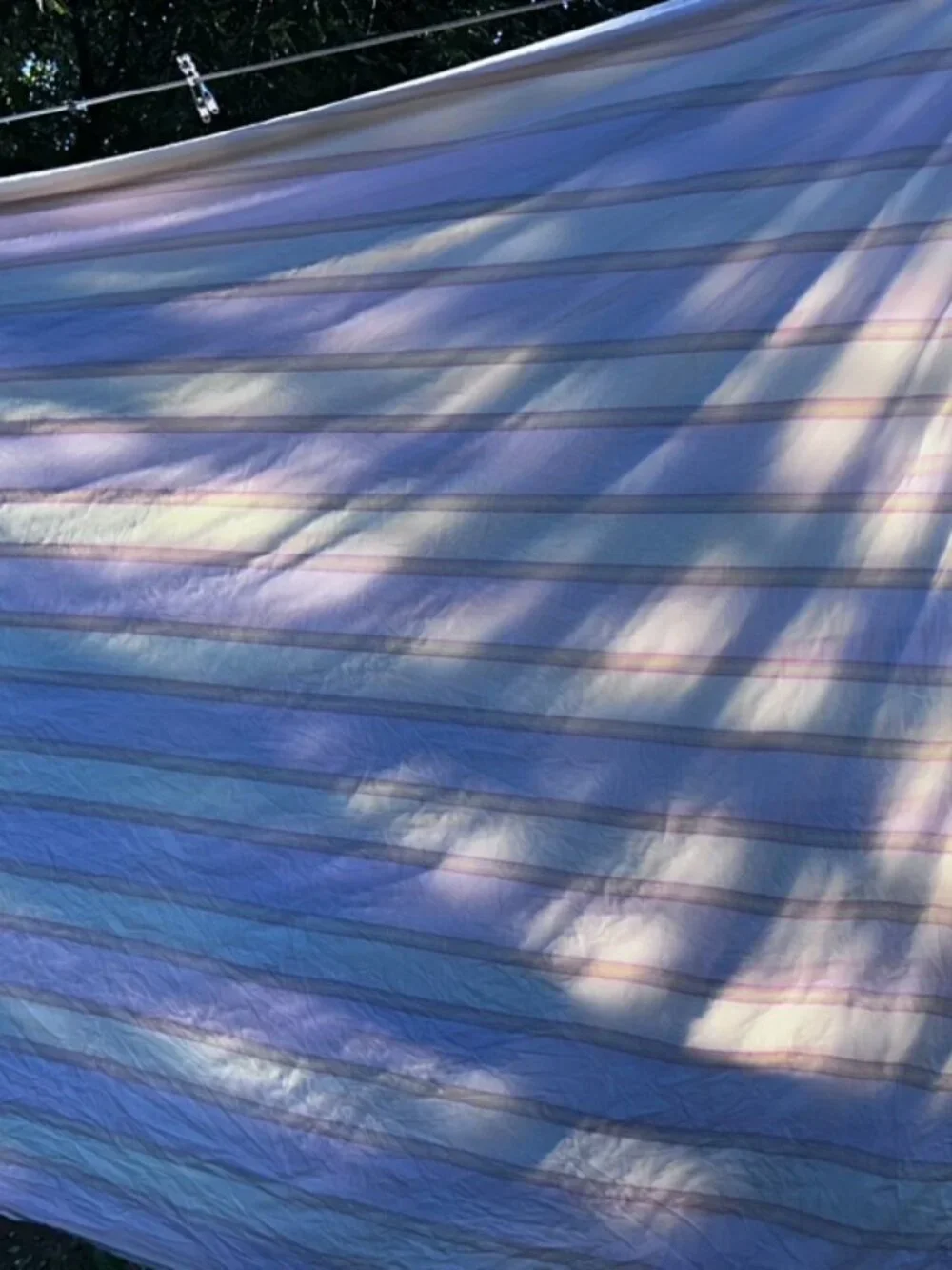 Shabby Chic Rachel Aswell KING pink yellow awning stripe flat sheet